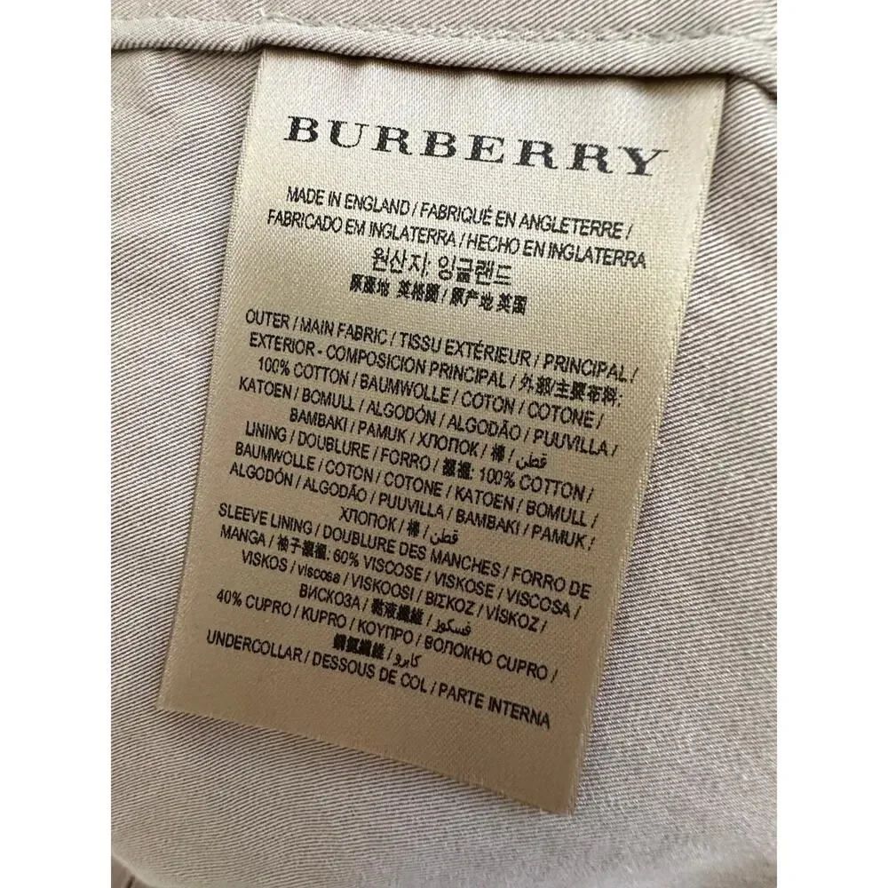 Burberry Men's Westbridge Short Trench Coat Cotton Gabardine (Size M)